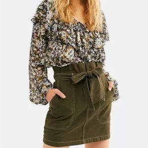 Free People Splendor in the Grass Paper Bag Skirt